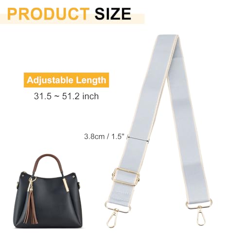 Image of PATIKIL 55in Purse Straps Replacement Crossbody, Bag Straps Crossbody Universal Adjustable Canvas for Purses Handbags Guitar, Blue