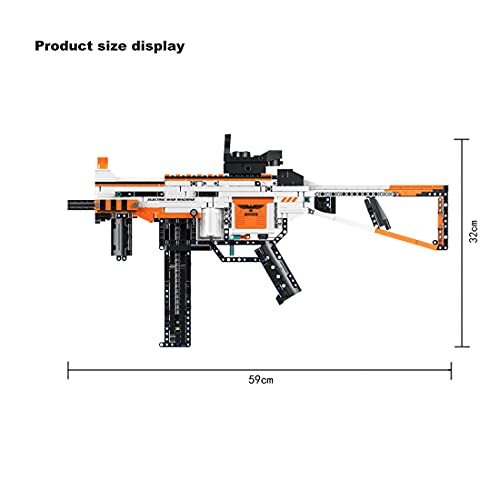 SINI Technik Airsoft Pistole Bausteine, 1623 Klemmbausteine Technik Waffen Bausteine Konstruktionsspielzeug… – Bild 5