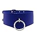 Mädchen-Halsband, Punk-Ring, sexy, Leder, Königsblau