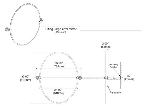 Image of Gatco 4239LG Latitude II Oval Mirror Brushed Brass, 32 H x 28.5 W