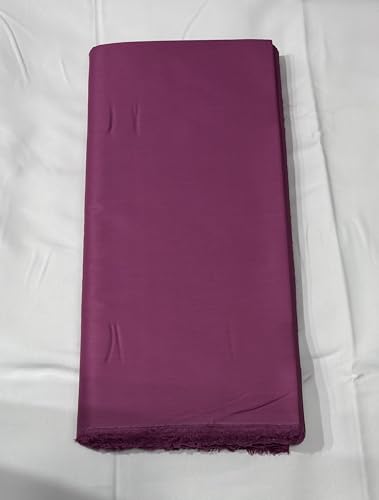 Image of BKRKJ Women's Cotton Silk Unstitched fabric by meter for sewing suit salwar chudidar patiyala shirt kameez blouse kurta pyjama pathani jam glace (Mauve, 3 meter)