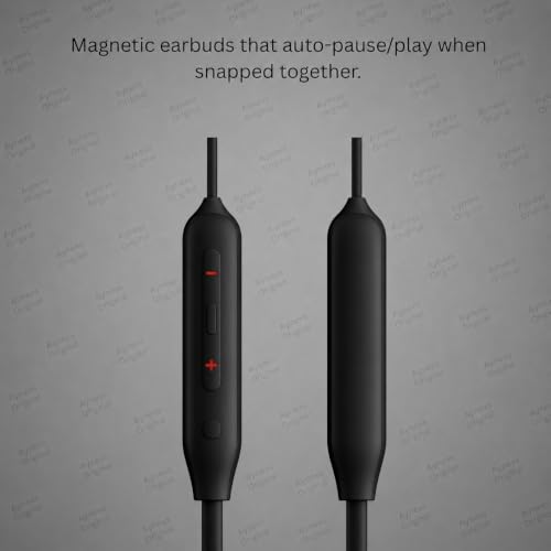 Image of Original Neckband Compatible with OnePlus Bullets Wireless Z3 Earbud Buds Earbuds Neckband Earphone (Black)