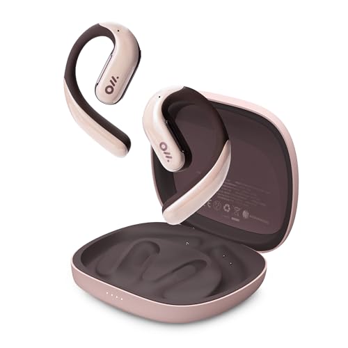 Image of Oladance OWS Pro Open-Ear True Wireless Headphones, Noise Cancellation, Stable Bluetooth 5.3 Connection, Amplifier Chip, Virtual Bass, 360 Superior Sound, 16H Playtime, Comfortable Fit (Pink)