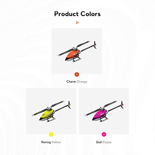 OMPHOBBY M2 V2 RC Helicopter for Adults Dual Brushless Motors Direct-Drive 6CH RC Helicopters Adjustable Flight Controller, All Metal Servo Housing 3D Remote Control Plane Gifts BNF (Racing Yellow)