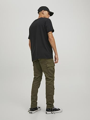 Pantalon Cargo Jack & Jones Vert Kaki Coupe Regular Homme - 3