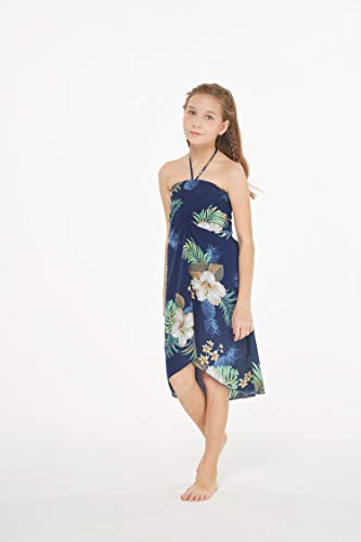 Girl Hawaiian Halter Dress in Pineapple Garden3