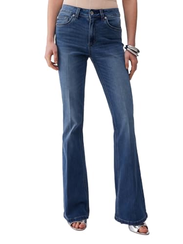 Liu Jo Vaqueros Bootcut de cintura alta, turquesa, 24