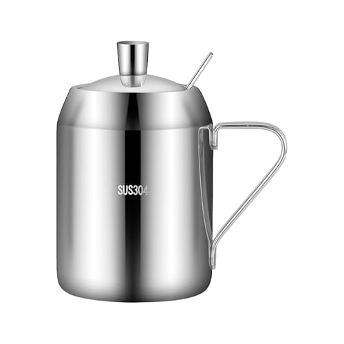 Botes Para Encimera De Cocina - Organizador De Especias De 500ml Con Tapa Y Cuchara | Recipiente Multipropósito Para Aceites | Para Sal Té Caramelos Ghee Cereales Frutos Secos Cocina Dormitorio Despen