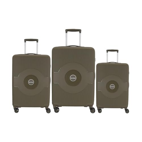 Image of American Tourister Kamiliant Set of 3 Small - 55 Cm, Medium - 68 Cm & Large - 79 Cm Polypropylene Hard 4 Wheeler Spinner Trolley Bag Luggage Trolley (Olive)