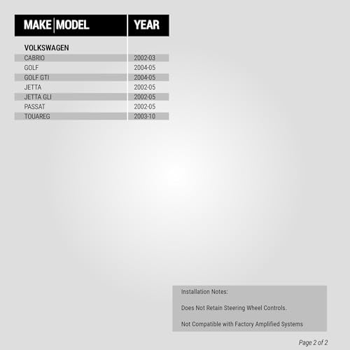 Scosche VW03B Compatible with Select 2002 and up Volkswagen Power/Speaker Connector / Wire Harness for Aftermarket Stereo Installation with Color Coded Wires