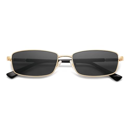 Retro Y2k Narrow Rectangle Sunglasses for Women Men Small 80s 90s UV400 Sunnies AP3690