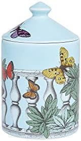 Fornasetti Women's Farfalle e Balaustra Candle, Giardino Segreto, Blue, Graphic, One Size