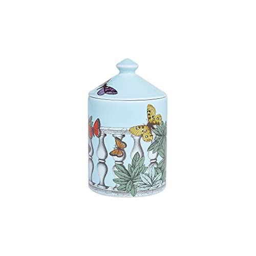 Fornasetti Women's Farfalle E Balaustra Candle, Giardino Segreto, Blue, Graphic, One Size #TOP1