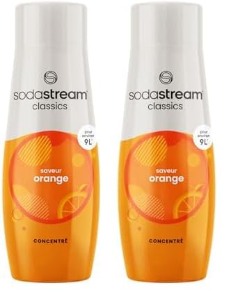 SodaStream Concentré Orange pour Machine à Eau Pétillante et Soda | Préparez jusqu'à 9 Litres de Soda à l'Orange en Quelques Secondes, 440ml (Lot de 2)
