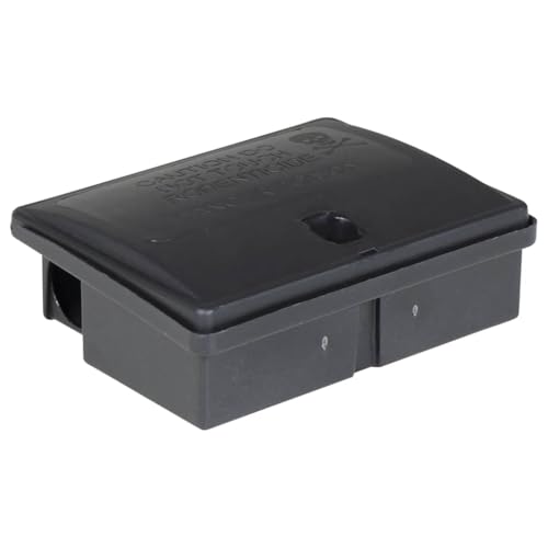 vidaXL Trampas para Ratones 20 uds. Negro 13x10x4 cm, Caja para Ratas, Cebo para Ratones, Caja de Cebo para Veneno para Ratas, Caja de Cebo