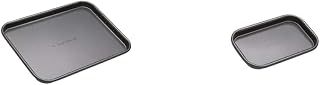 MasterClass Baking Tray, Non-Stick Oven Tray for Baking and Roasting, Carbon Steel, 24 x 18cm, Grey & KCMCHB53 Single Portion Baking Tray with PFOA Non Stick, 16.5 x 10 cm, Grey