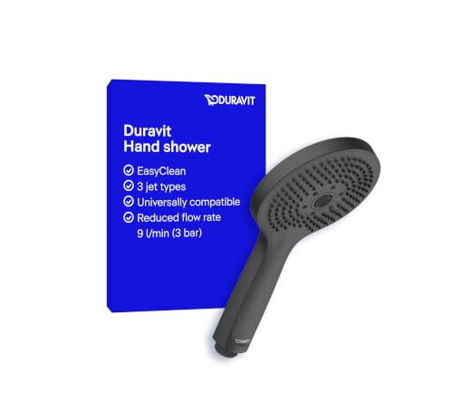 Duravit Hand Shower 3jet Click! 120 Minusflow, UV0652017046, Colour: Black matt