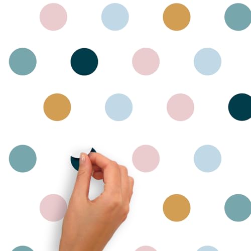 RoomMates Pink, Yellow, and Blue Dot Peel and Stick Wall Decals by RoomMates - Image 3