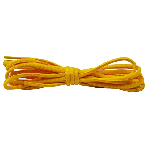 [HIROMARUjp] �X���� �I�[�o�� �V���[���[�X �ז� OVAL SHOELACE �X�P�[�g�{�[�h �X�P�{�[ SB �X�|�[�c �C�Ђ� ���Ђ� �ەR 6mm�� �X�j�[�J�[ �C�R �C 120cm 140cm 160cm (120cm, Yellow)