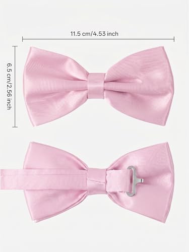 Image of habibee Suspenders and Bow Tie Set for Men, Adjustable Elastic Braces with Y-Back, Diverse Colors, Strong Clips