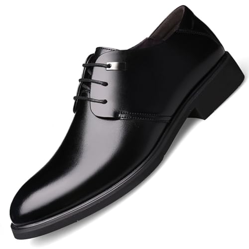 Men's Comfort Dress Shoes Faux Patent Leather Oxford Dress Shoes Soft Slip On Waterproof Comfy Non Slip Casual Oxfords for Man