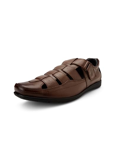 Image of Lee Cooper LC9613C Men's Leather Sandal I Comfortable | Stylish Sandal for Men's Office & Business