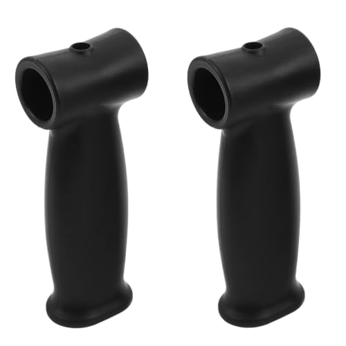 TINEASUR Empuñadura Antideslizante para Muletas Axilares de Plástico Negro, Ligera y Compatible, Adecuado para Recuperación Postoperatoria y Movilidad Diaria