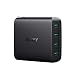 AUKEY USB Wall Charger 4 Ports with Foldable Plug, Compatible with iPhone 11 Pro Max / 11, Samsung Galaxy Note8 / S8, iPad Pro/Air 2 / Mini 4 and More