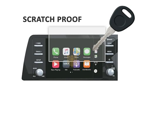 Image of Screen Protector For KIA SONET 2024-2026 FACELIFT - 8 INCH Infotainment + AC PANEL Guard / Sonet HTK HTK+ PLUS HTX / Anti Scratch / TouchScreen Accessory [Not Tempered Glass] (Sonet Facelift 8 inch)