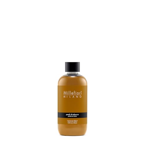 Millefiori Milano – Fragranza per Diffusore a Bastoncini 250 ml, Petali di Tabacco – Profumatore Ambiente Raffinato con Note Legnose e Speziate