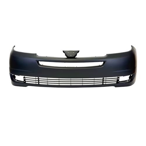 Image of FitParts Compatible with Toyota Sienna 2004-2005 Front Bumper Cover | Primed, With Fog Light Holes, Without Parking Sensor Holes, Ready to Paint, OEM 52119AE900, TO1000272