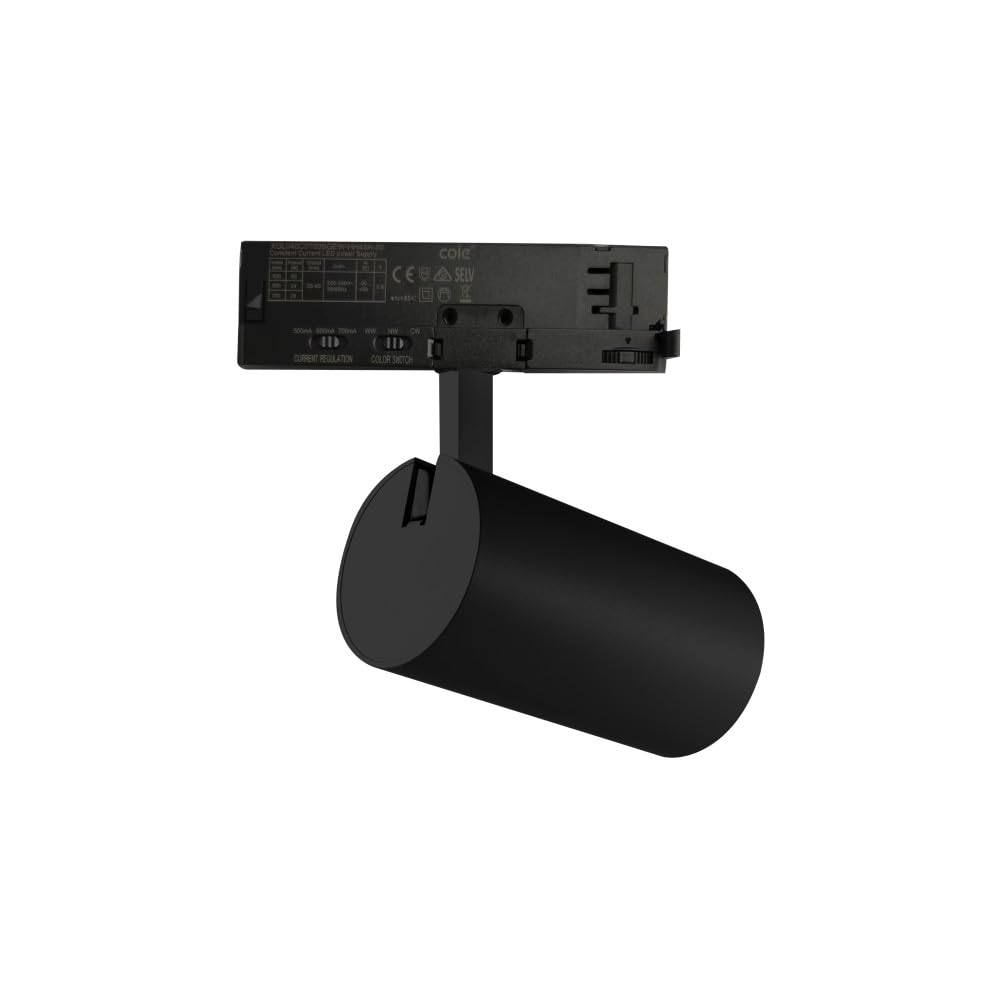 Foco de Carril LED Trifásico Potencia_Temperatura de Color Regulables 20_25_30W 6000_4000_3000K Negro [ATL080030-T-B] | Greenice