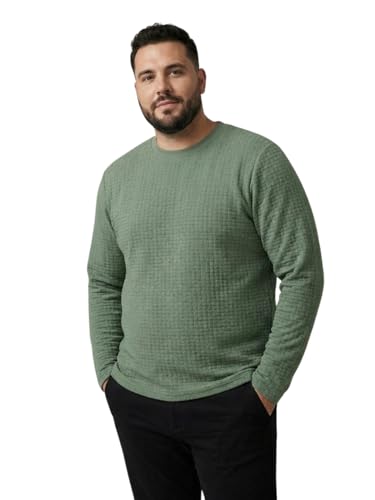 Image of UNSTD Men Plus Size Full Sleeve T-Shirt | Cotton Knitted Round Neck Casual Wear for Men | Regular Fit Big & Tall T-Shirt