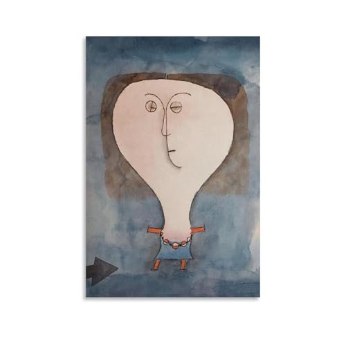 Póster Fright of a Girl para colgar en el salón, arte de Paul Klee en lienzo de 40 x 60 cm