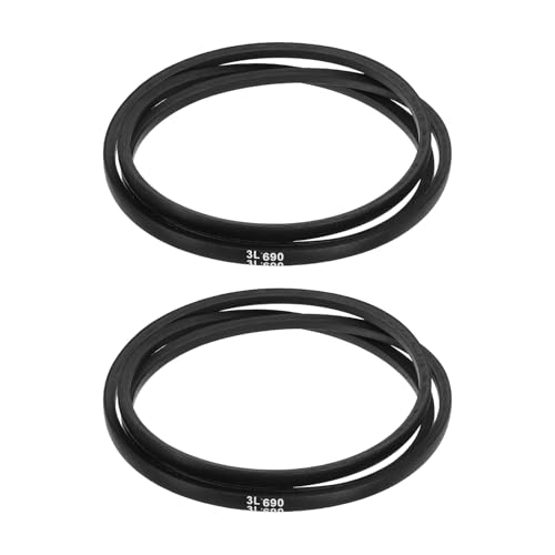 uxcell 2Pcs 3L690 Classic Wrapped Rubber V-Belt, 69"(1753mm) Outside Circumference, 3L Profile V Belt 3/8" Width 7/32" Height