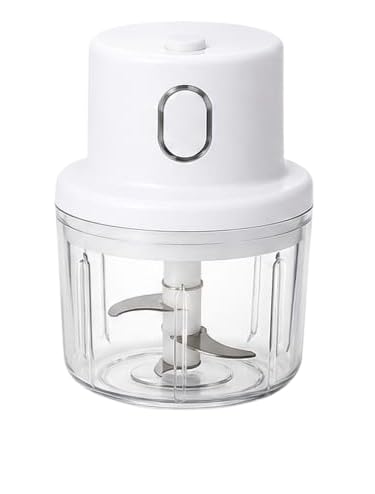 Electric Mini Garlic Grinder & Food Chopper USB Rechargeable Portable Food Processor Vegetable Meat Fruit Onion Garlic Chopper Compact Kitchen Crusher for Everyday Food Preparation (white)-image-17