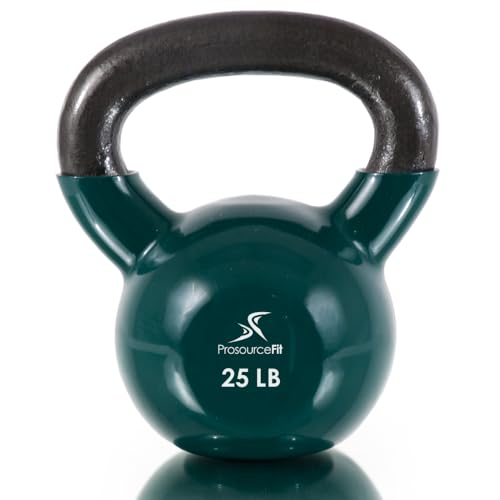 Image of ProsourceFit Vinyl Coated Cast Iron Kettlebells for Full Body Fitness Workouts