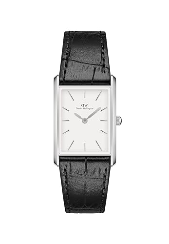 Daniel Wellington The Bound women's watch white background DW00100697 black leather strap