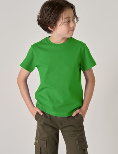 Image of LAPASA Boys & Girls Cotton Graphic T-Shirts 4 Pack Tees for 3T-13Y Kids K01 | Ribbed Crewneck & Short Sleeve Undershirts for Toddlers and Teens. Soft, Breathable, Ideal for School & Daily Wear