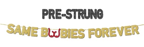 Image of Pre-Strung Funny Bachelor Party Banner - NO DIY - Bachelor Party Decorations - Bachelor Party Accessories - Bachelor Party Gifts Favors,Gold Glitter（3）