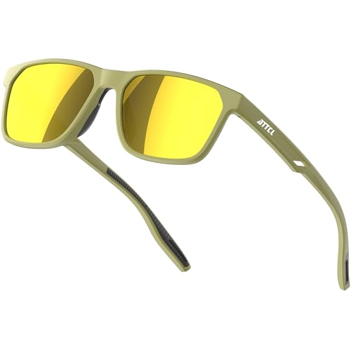 ATTCL Rectangular Polarized Sunglasses for Men Women Driving Fishing Hiking UV400 Ultra‑Light TR90 Sun Glasses
