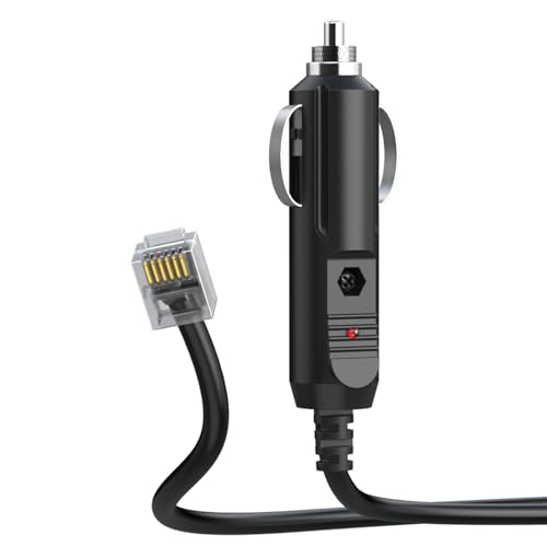 Pinkind Radar Detector Cable, Car Lighter Adapter to 12V RJ-11 Power Cord Compatible with Uniden R1 R3 R7, Valentine, Beltronics, Escort Passport 9500ix, MAX360 Radar Detectors etc. 3.3Feet