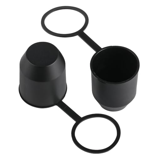 2 STK Anhängerkupplung Abdeckung Kappe Anhängerkupplung Schutzkappe Anhängerkupplung mit Halterung Sicherungsring Universal Kugelabdeckung für 50mm Auto Wohnmobil Kugelkopfschutz