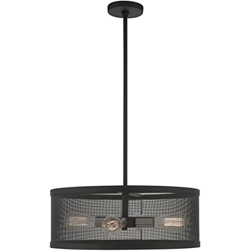 Image of Livex Lighting 4 Light Black Chandelier