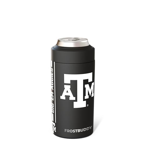 Image of Frost Buddy Universal Can Cooler - Fits 12 & 16 oz (Texas A&M Aggies) | 20x colder, cold up to 24 hrs | Sleek, lightweight design | Premium build quality | Coffee-mug ready with add-on lid