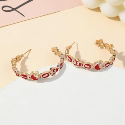 Game Day Earrings for Women (Heavy) Football Earrings for Mom Fashion Football Mom Sports Jewelry Game Day Outfit Accessories3
