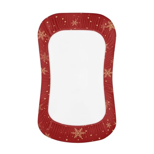Image of ZOUTAIRONG Christmas Bassinet Sheet Santa Claus Star Stretchy Bassinet Sheets Bassinet Crib Sheets Set Fitted Rectangle Hourglass Bassinet Pad