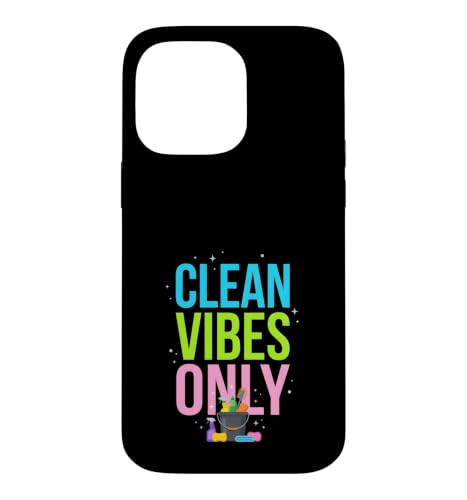 Clean Vibes Only Housekeeping Cleaning Crew Cleaning Crew Coque pour iPhone 14 Pro Max