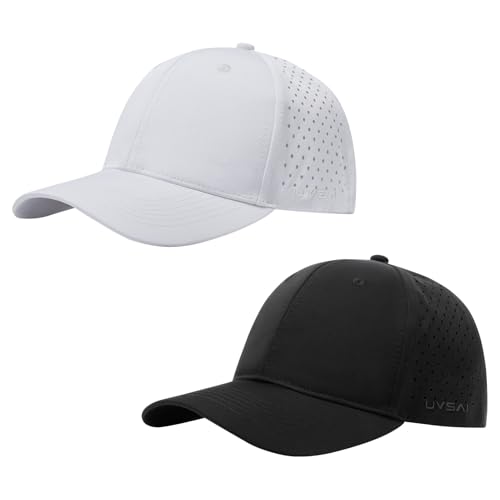 Image of UPF 50+ Performance Water Resistant Baseball Cap Lightweight Breathable Hat Golf Running Boat Hiking for Men Women