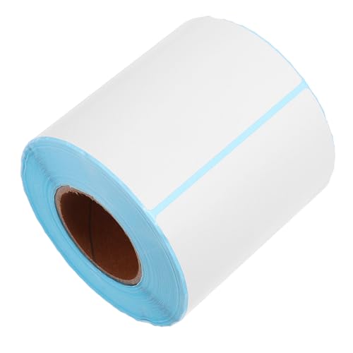 Alipis Papel Térmico Blanco para Impresora, Etiquetas Adhesivas de Papel Superficie Lisa y Resistente al Agua, 1 Rollo Adecuado para Organización y Distribución